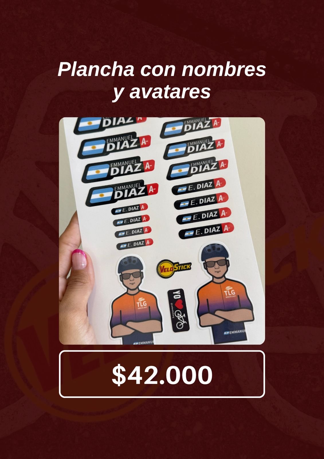 Plancha con nombres y avatares